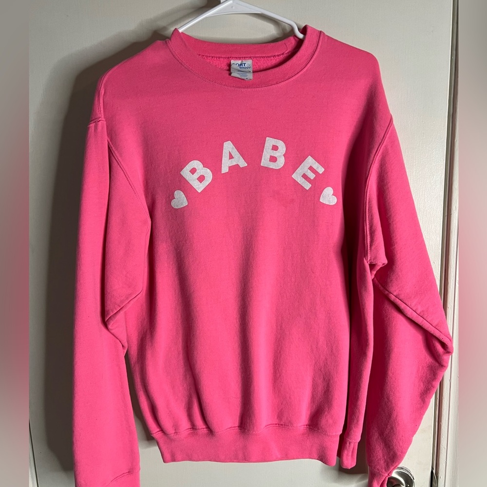 Hot pink Babe sweatshirt